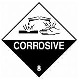 Class 8 - Corrosive Hazard Labels