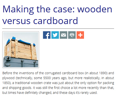Making the case: wooden versus cardboard