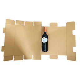 BROWN D/W SINGLE BOTTLE BOX WRAP - 100x100x360mm - PACK 10 - Single ...