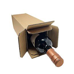 BROWN D/W SINGLE BOTTLE BOX WRAP - 100x100x360mm - PACK 10 - Single ...