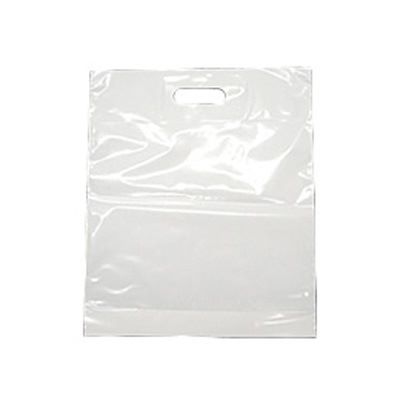 1000 Extra Large 22" x 18" X 3" solide blanc Patch Poignée Plastique Carrier Bags