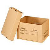DAVPACK STORE ARCHIVE BOXES 384Lx295Wx257H S/W BASE & LID - PACK OF 10