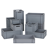 BiGDUG Euro Stacking Box | 120h x 200w x 300d mm | 5 Litre Capacity | Grey