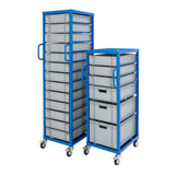 EURO CONTAINER TROLLEY 1855H x 465W x 715Dmm 13 x 20LITRE BOXES