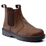 BLACK LEATHER SAFETY CHELSEA BOOTS (04)