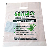 POTATO STARCH CARRIER BAGS 390Wx75x460H mm PACK 1000 PRINTED 1 SIDE