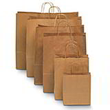 PAPER CARRIER BAG BROWN TH 190x80x210